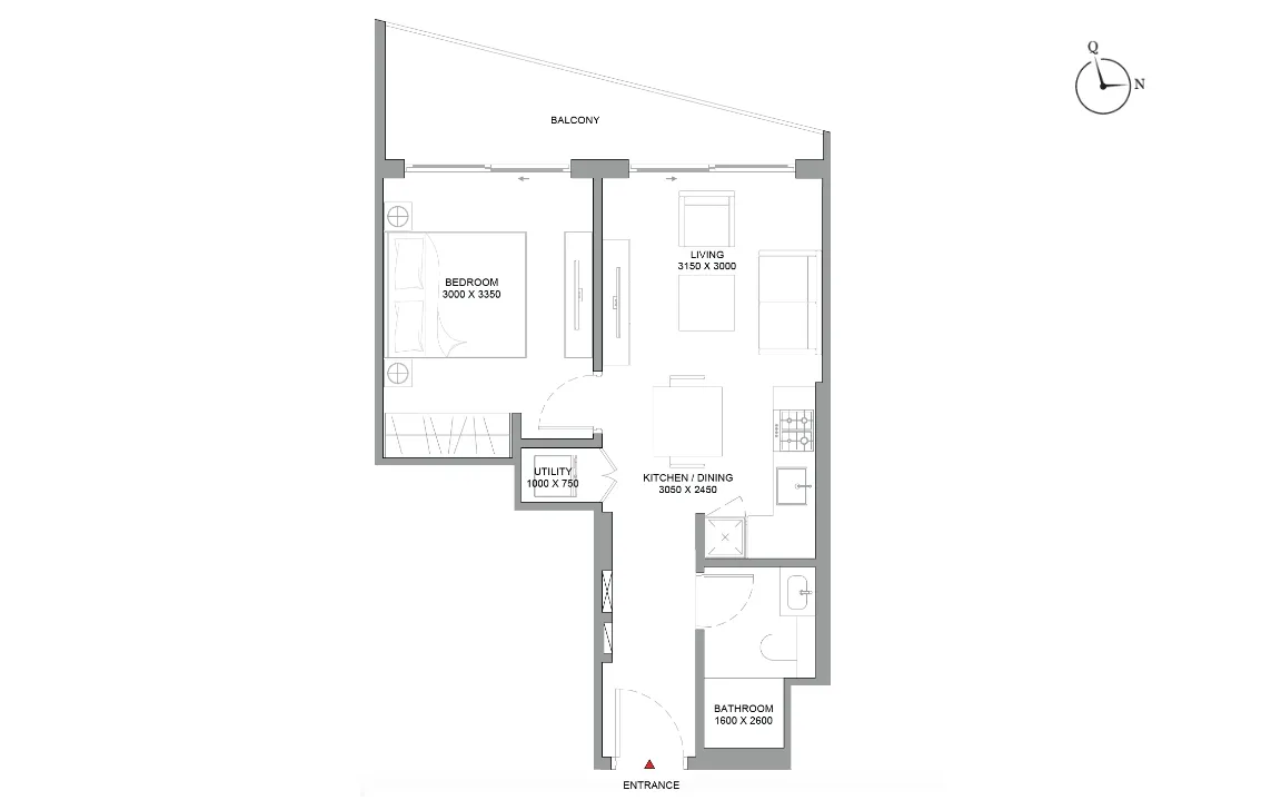 1 Bedroom Apartment (Type B)