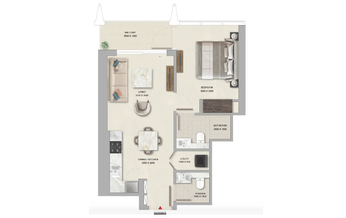 1 Bedroom Apartment