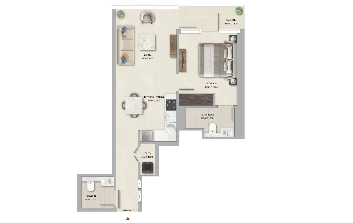 1 Bedroom Apartment