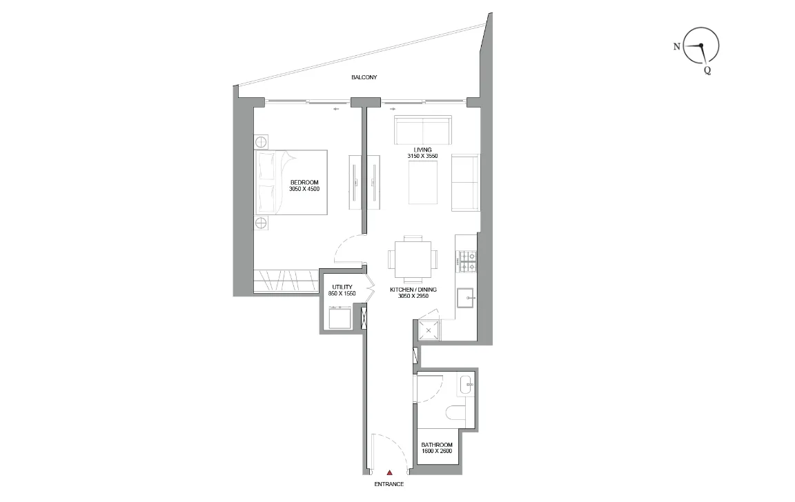 1 Bedroom Apartment (Type D)