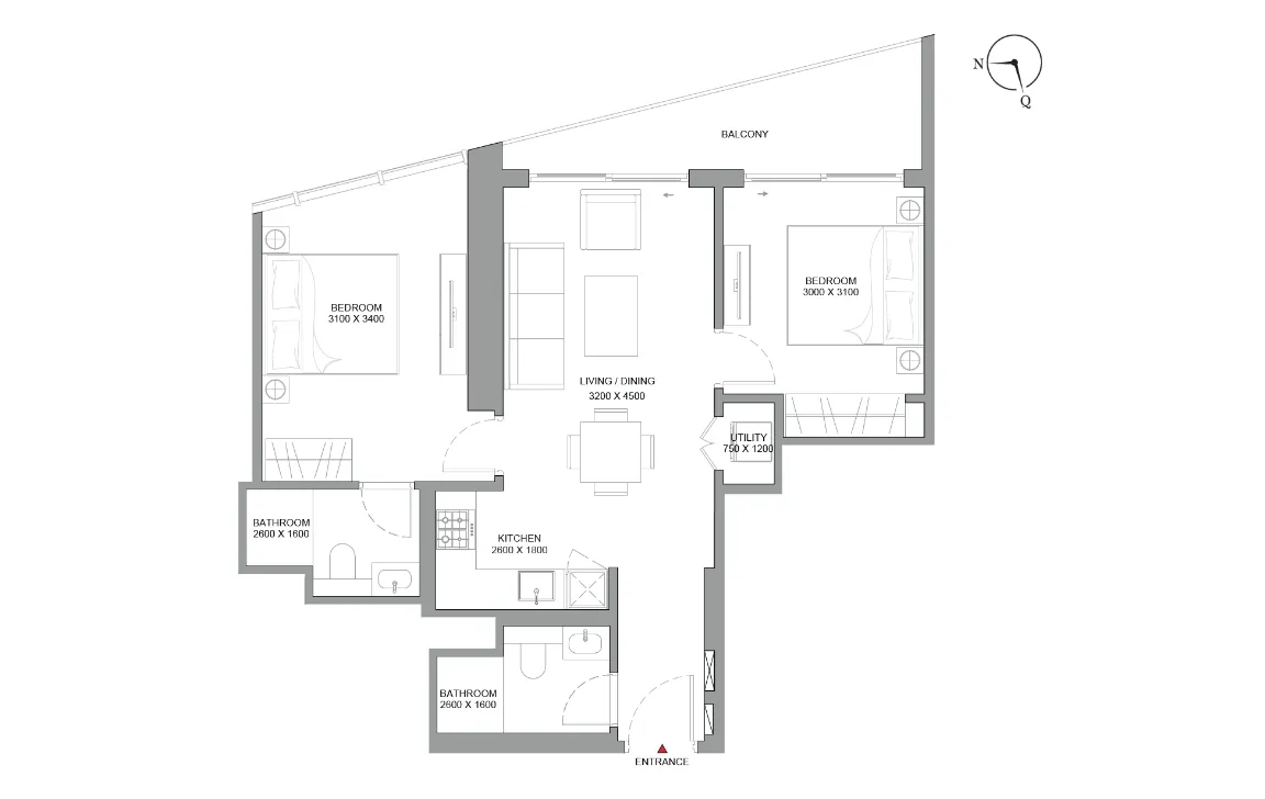 2 Bedroom Apartment (Type A)