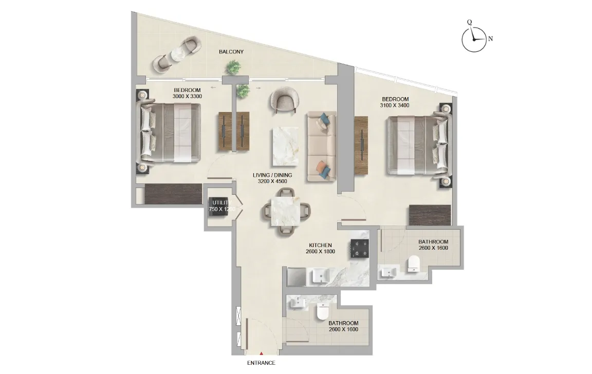 2 Bedroom Apartment (Type A)