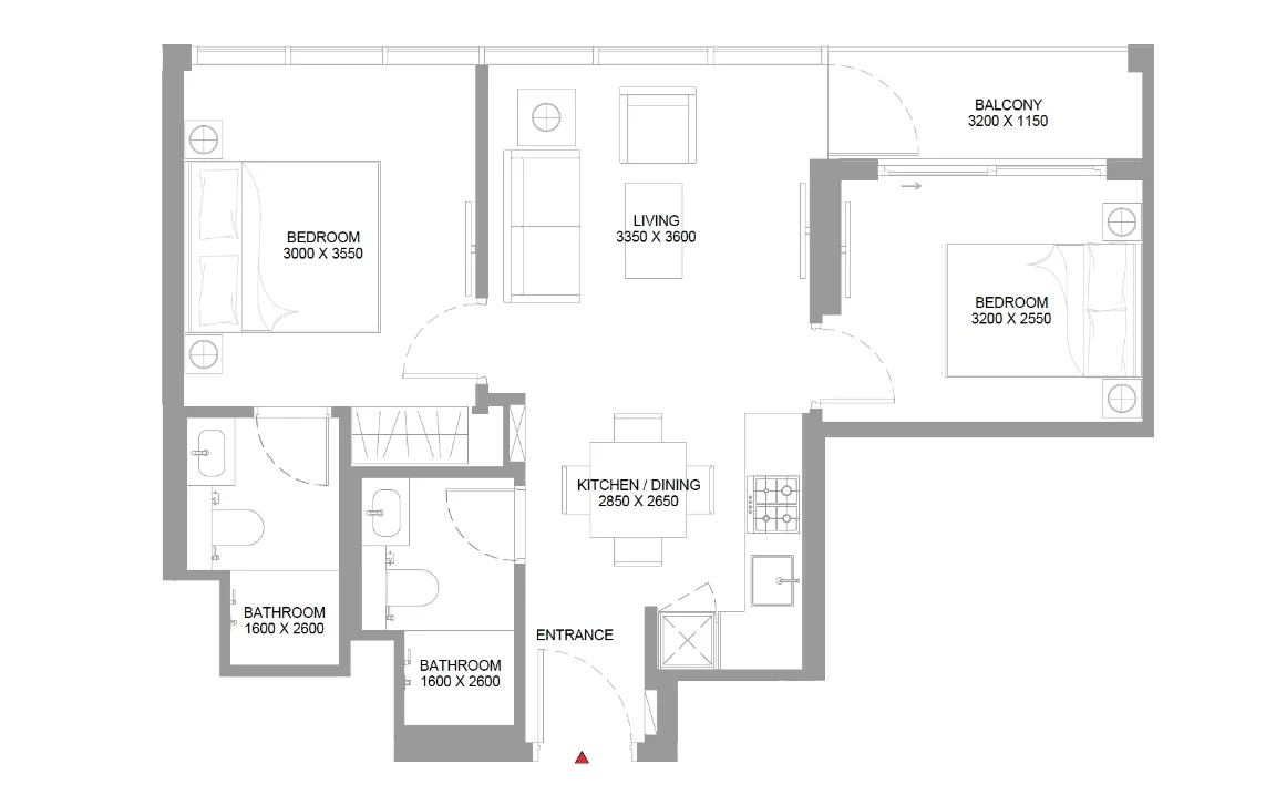 2 BEDROOM (TYPE A)