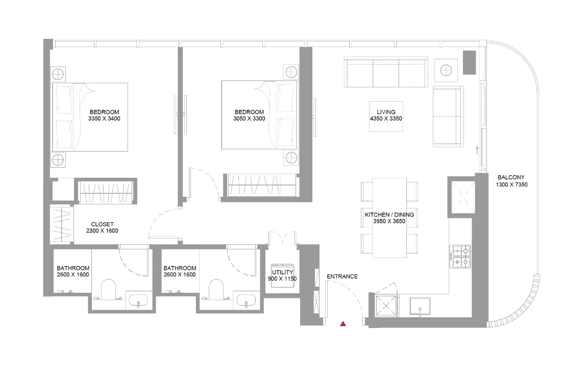 2 BEDROOM (TYPE C)