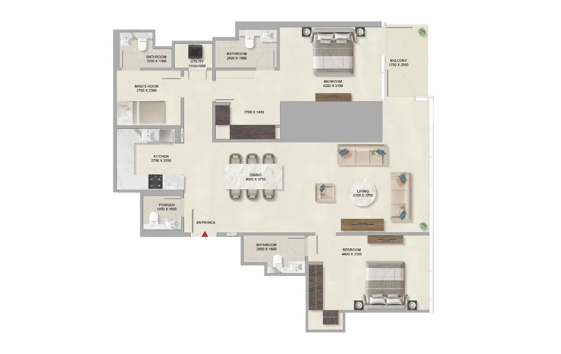 2 Bedroom Apartment (Type C)