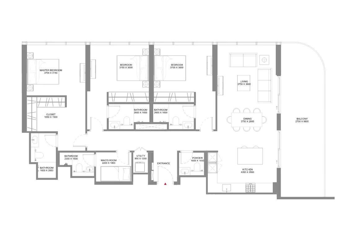3 Bedroom Apartment (Type D)
