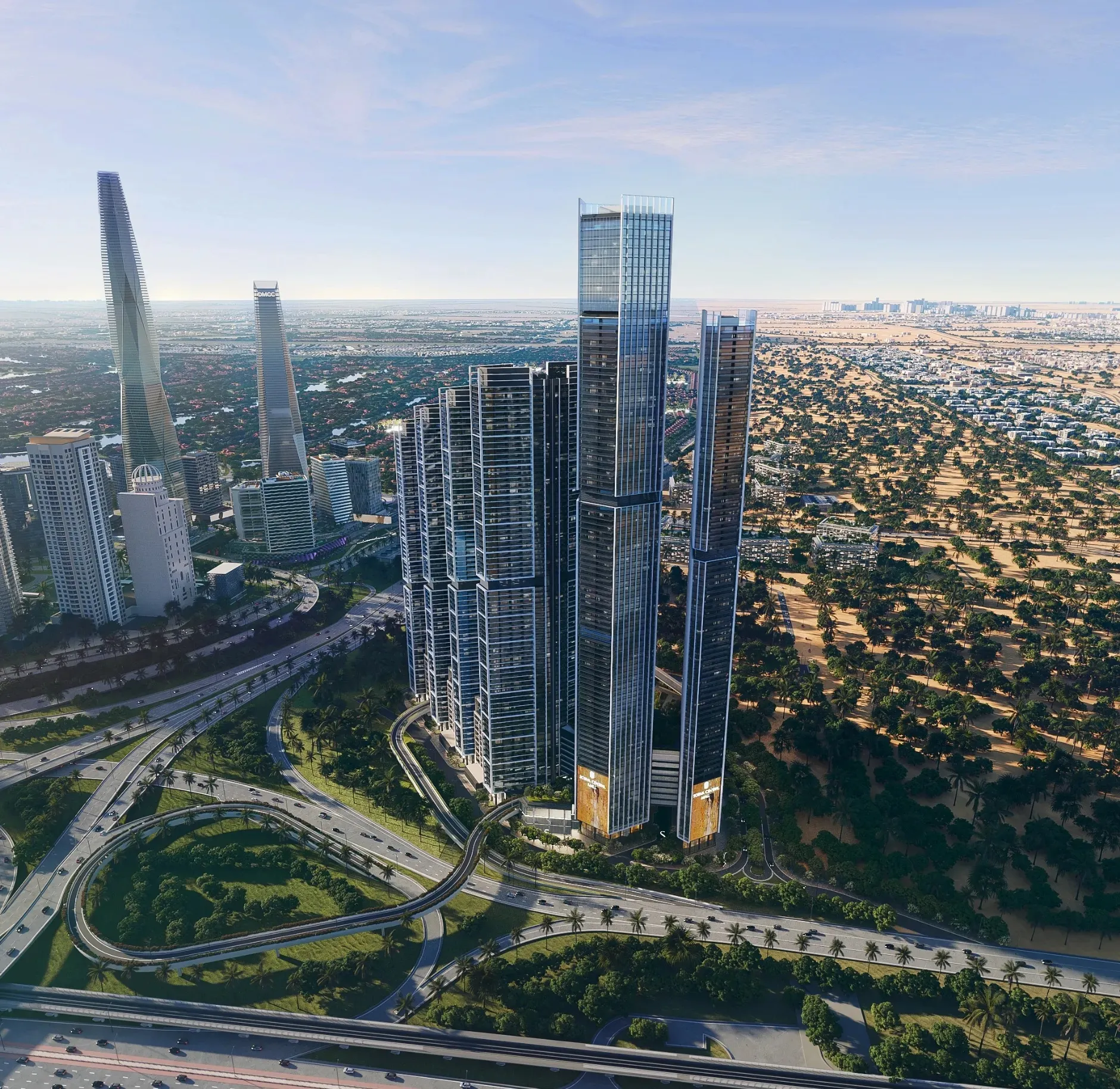The Pinnacle, Sobha Central — tower elevation