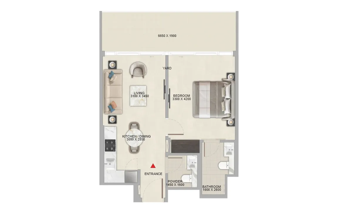 1Bedroom - Type c