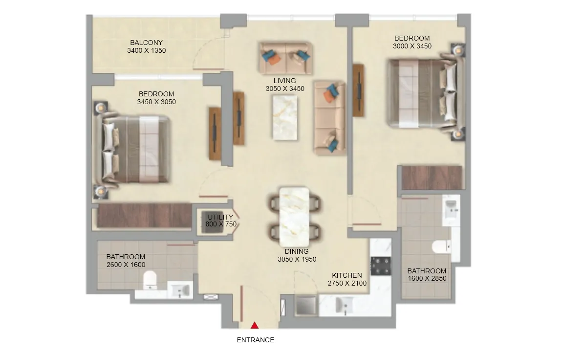 2 Bedroom Apartment B