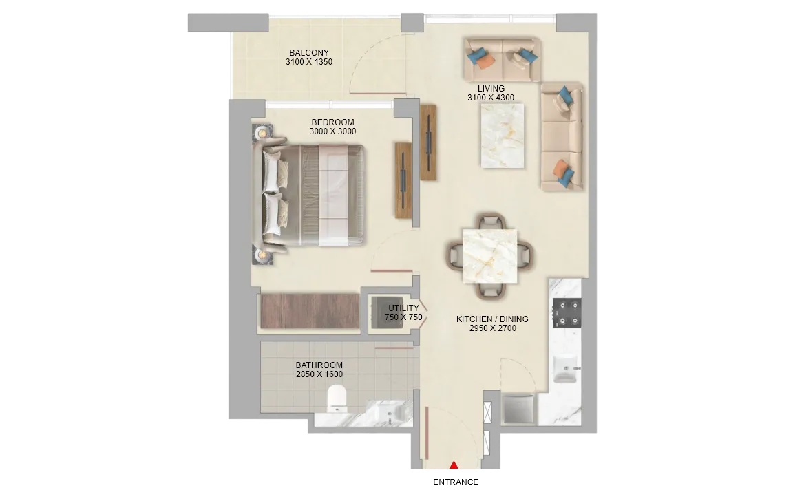 1 Bedroom Apartment