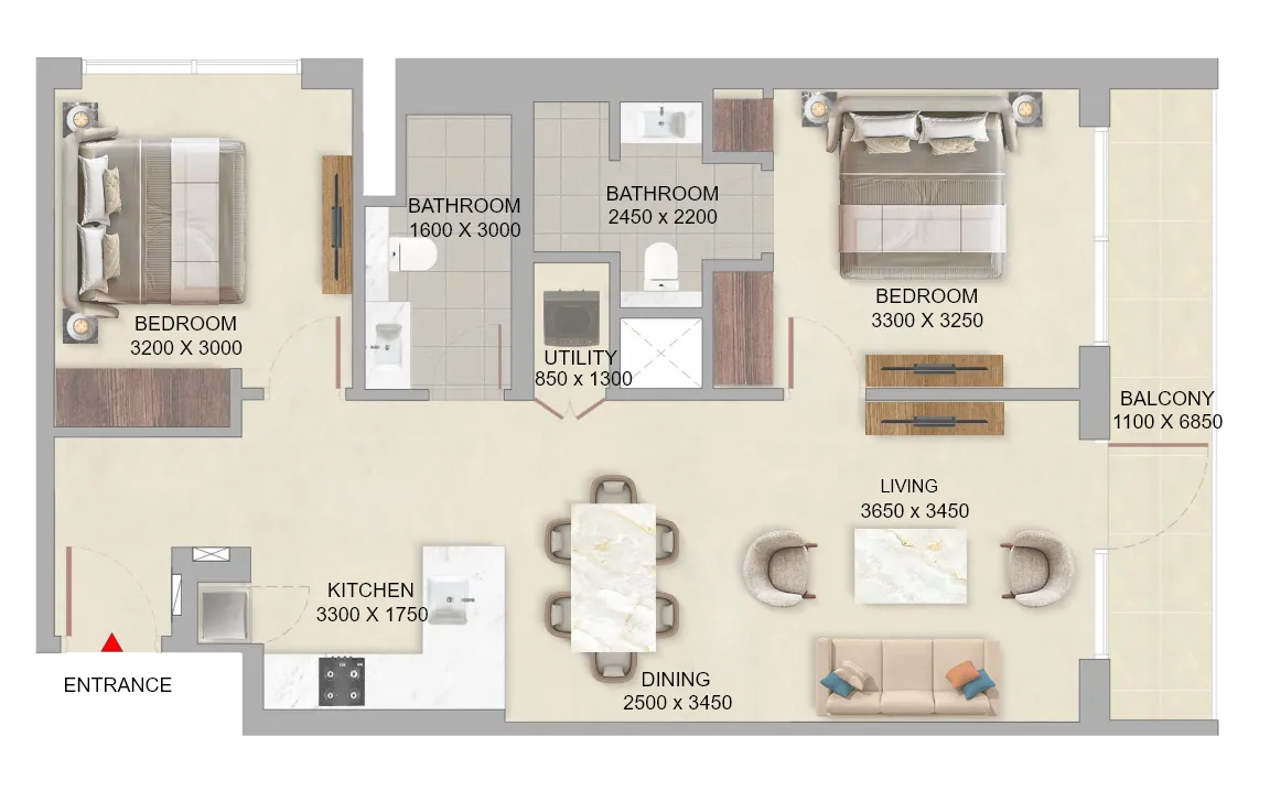 2 Bedroom Apartment