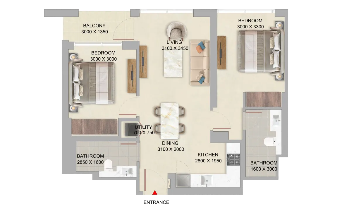 2 Bedroom Apartment